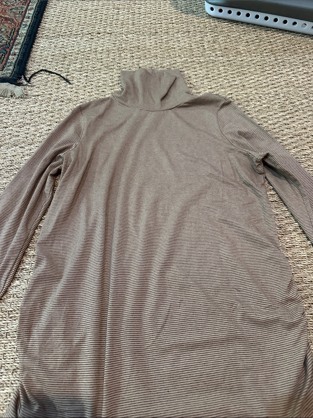Motherhood Maternity Taupe Ribbed Turtleneck Sweater